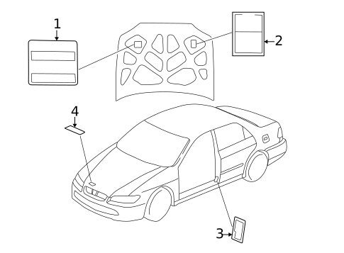 Labels for 2000 Honda Accord #1