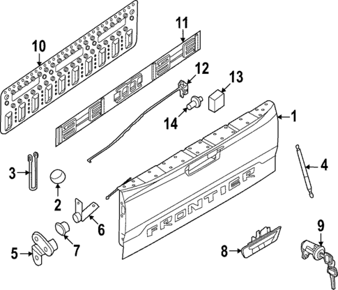 Tailgate for 2024 Nissan Frontier #0