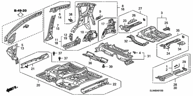 Floor - Inner Panel for 2008 Honda Fit #0