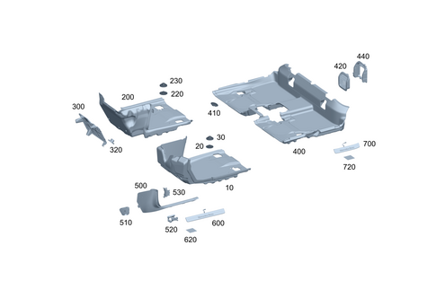Floor Covering, Entrance Trim and Footrest in Driver Compartment for 2025 Mercedes-Benz EQE 500 #0