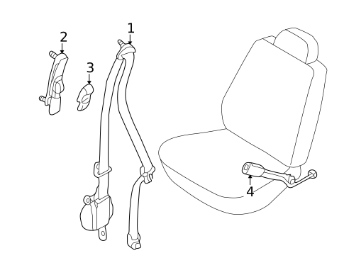 Front Seat Belts for 2001 INFINITI QX4 #0