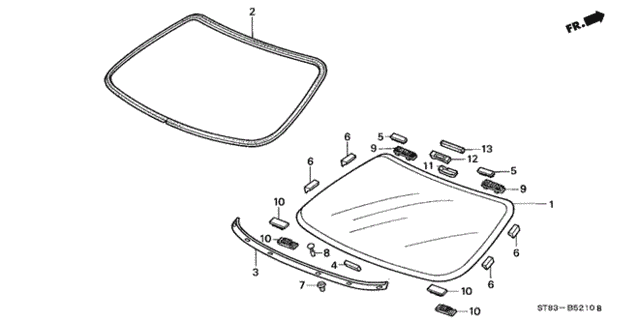 Rear Windshield for 1996 Acura Integra #0