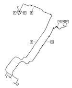 52109854AF - Service Brakes: Brake Tube And Hose, Right for Mopar Image