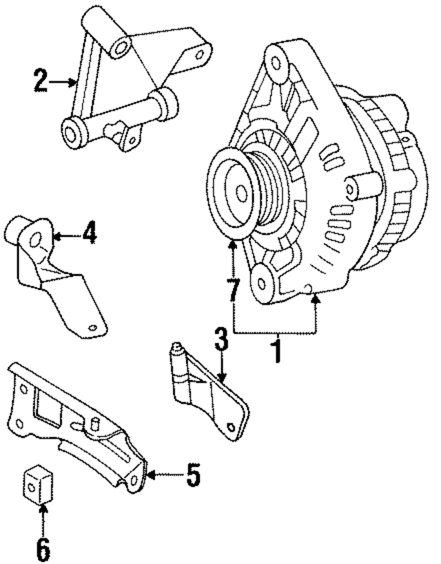 117101E406 - Electrical: Alternator Mount Bracket for Nissan: Altima Image