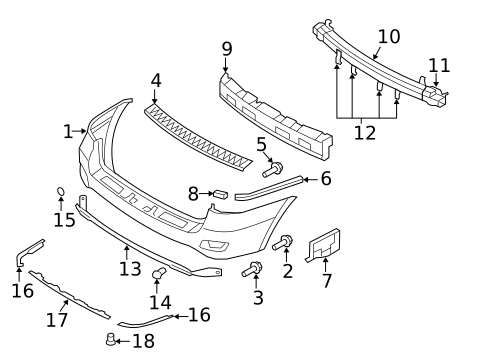 Bumper & Components - Rear for 2009 Hyundai Santa Fe #0