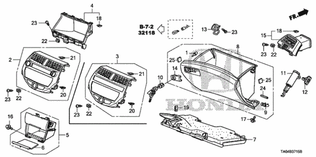 Instrument Panel Garnish (Passenger Side) (1) for 2010 Honda Accord #0