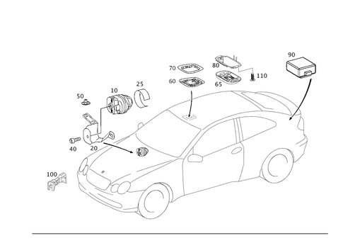 Antitheft Alarm System for 2002 Mercedes-Benz C230 #0