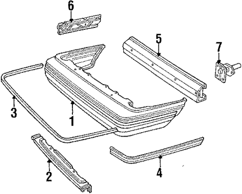 Bumper Assembly - Rear for 1985 Mercury Topaz #0