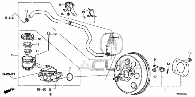 Brake Master Cylinder  - Master Power (KA) (KC) (2) for 2017 Acura ILX #0