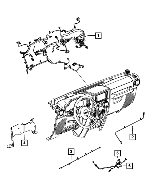 Wiring-Instrument Panel for 2012 Jeep Wrangler #0