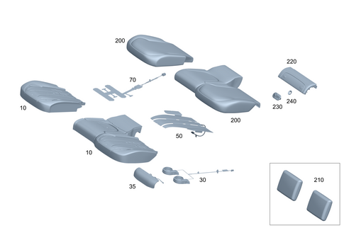 Rear Cushion for 2025 Mercedes-Benz EQS 580 SUV #0