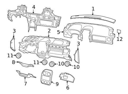 Instrument Panel for 2015 Jeep Compass #0