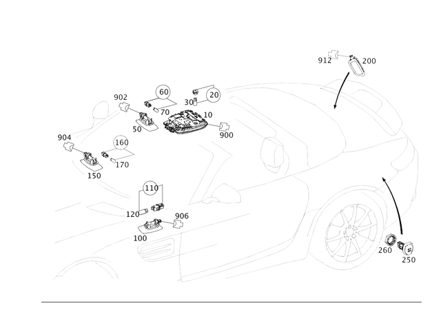 28202101 - Electrical System: Interior Lamp for Mercedes-Benz Image image