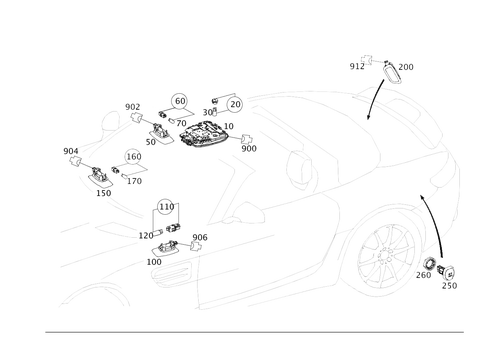 Interior Lamps, Plug Socket in Loading Compartment for 2019 Mercedes-Benz AMG GT C #0