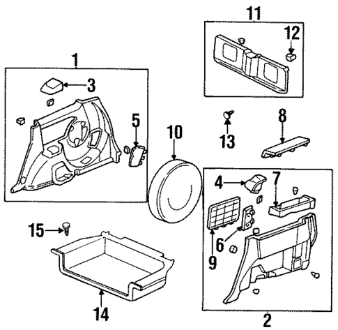 Interior Trim - Rear Body for 1997 Honda Odyssey #0