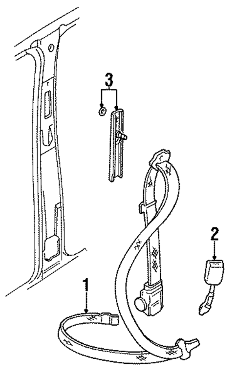 Front Seat Belts for 1997 Ford Contour #0