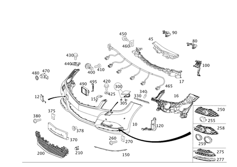 Front Bumper for 2011 Mercedes-Benz C 350 #0