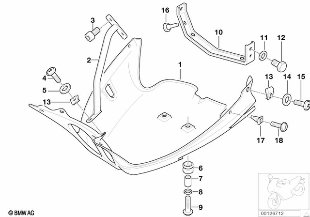 46632307811 - Frame and Mounting Parts: Bracket Front -  for BMW-Motorrad Image