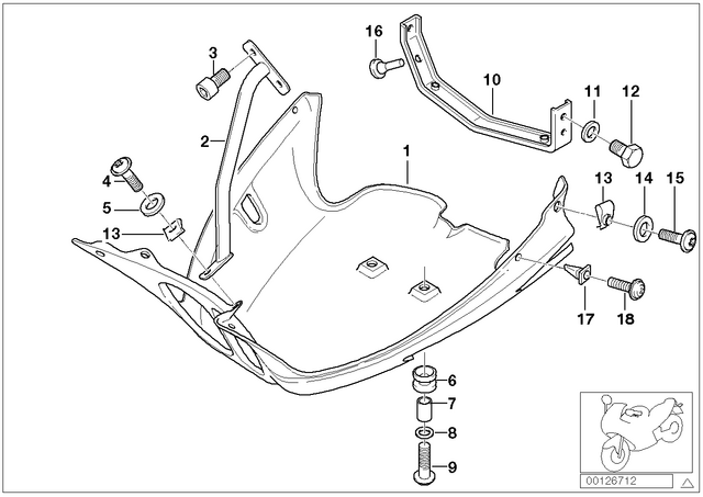 46632307811 - : Bracket Front             for BMW-Motorrad Image