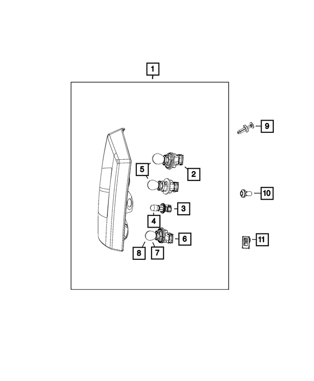 68036503AB - Electrical: Back-up Lamp Socket, Left for Mopar Image