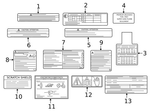 Labels for 2019 INFINITI Q50 #0