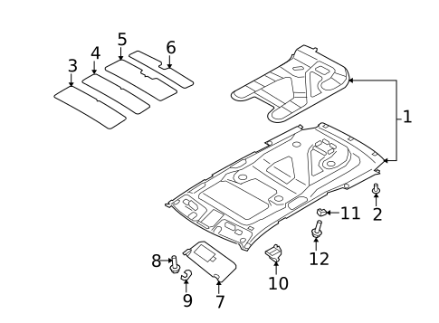 Interior Trim - Roof for 2009 Kia Borrego #1