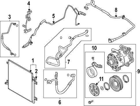 Condenser, Compressor & Lines for 2025 Mazda CX-90 #0
