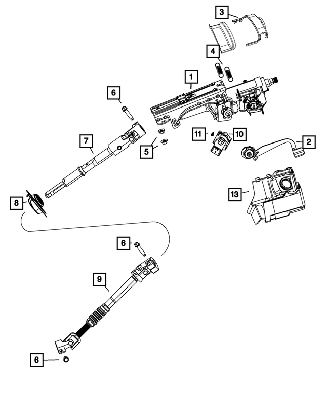 5057170AE - Steering: Tilt Column Release Lever for Mopar Image