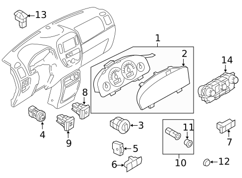 Instruments & Gauges for 2012 Ford Escape #0