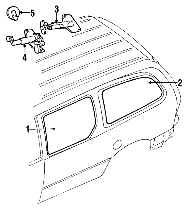 4717993 - Body: Quarter Glass for Mopar Image