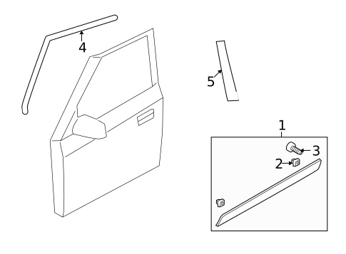 Exterior Trim - Front Door for 2013 Kia Soul #0