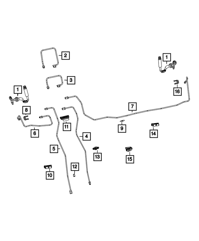 68212644AC - Brakes: Brake Tube, Primary for Mopar Image