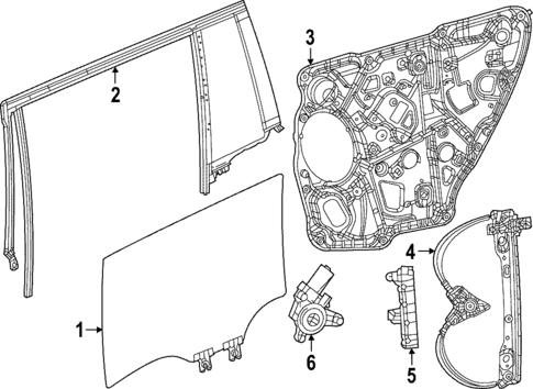 Glass - Rear Door for 2025 Jeep Grand Cherokee #0