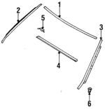 727510M000 - Body: Reveal Molding for Nissan: 200SX, Sentra Image