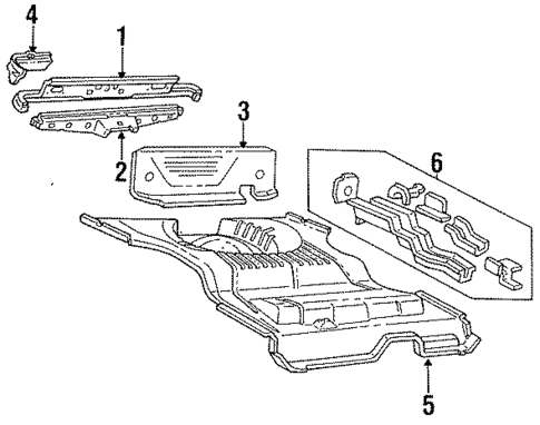 Rear Floor & Rails for 1987 Mercury Lynx #0