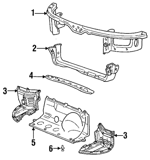 Radiator Support for 1993 Lexus SC400 #0