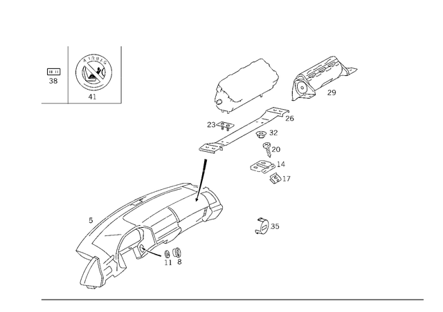 1406808587 - Panelling: Instrument Panel for Mercedes-Benz: 300SD, 400SE, 400SEL, 500SEC, 500SEL, 600SEL, S420 Image image