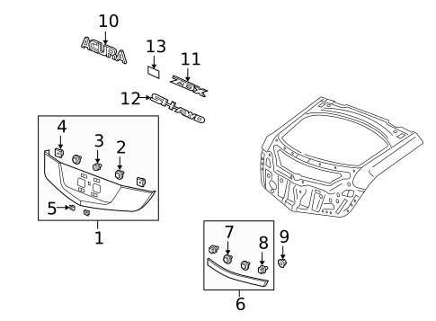 Exterior Trim - Lift Gate for 2012 Acura ZDX #0