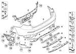 51127176244 - : Mount, Bumper, Rear Center for BMW Image