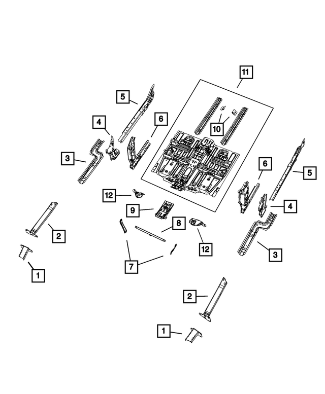68328110AA - Body Sheet Metal Except Doors: Dash Crossmember for Jeep: Cherokee Image