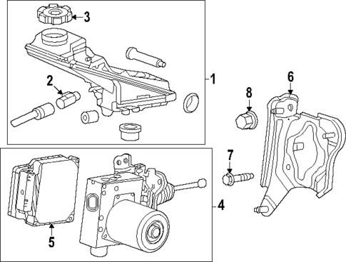 Master Cylinder - Components On Dash Panel for 2024 Chevrolet Equinox #0