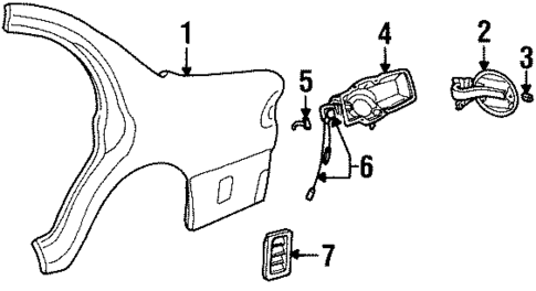Quarter Panel & Components for 1998 Lincoln Continental #0