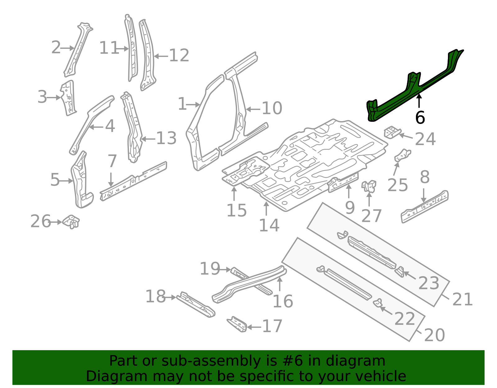 L0Y3-70-271A - Rocker Panel - 2002-2006 Mazda MPV | Mazda Swag