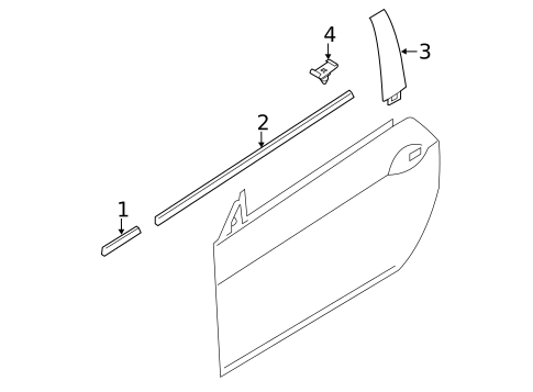 Exterior Trim - Front Door for 2013 BMW 650i Gran Coupe #0