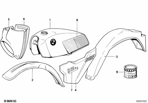 Painted Parts for 1985 BMW-Motorrad R 80 G/S #0