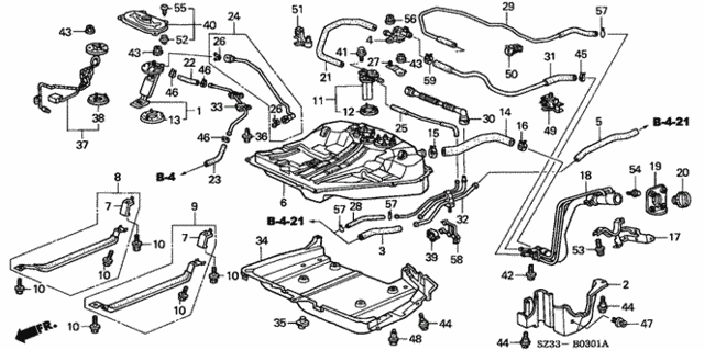 Fuel Tank ('00-'03) for 2002 Acura RL #0