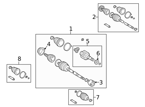 Drive Axles for 2002 Toyota Corolla #0