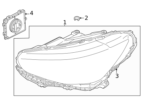 Headlamp Components for 2022 Volvo C40 Recharge #1