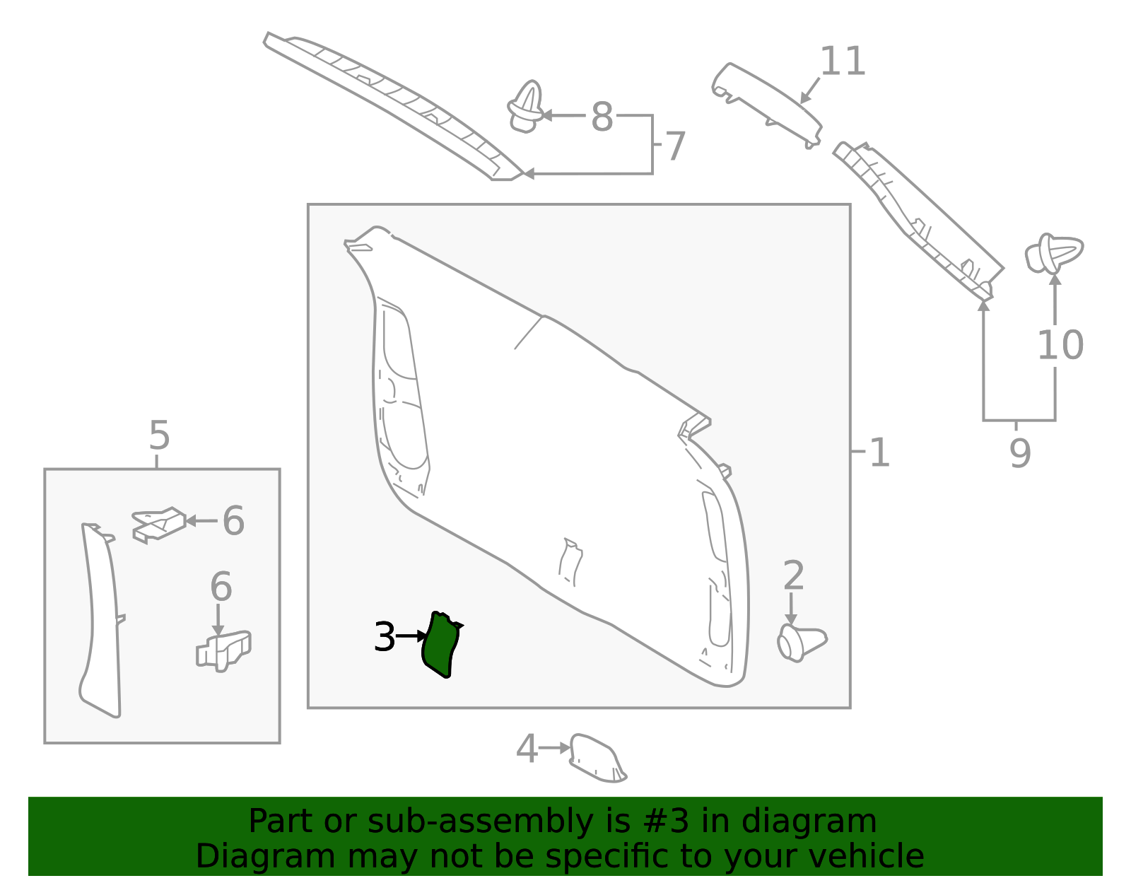 2014-2019 Toyota Highlander Lower Trim Panel Hole Cover 69321-0E050-A0 ...