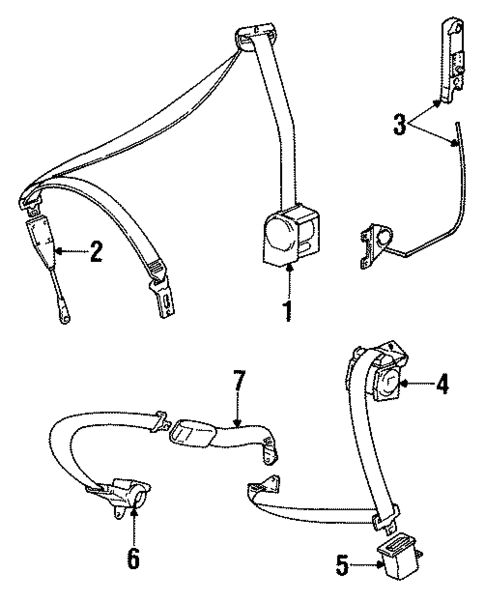 Front Seat Belts for 1989 BMW 735iL #0